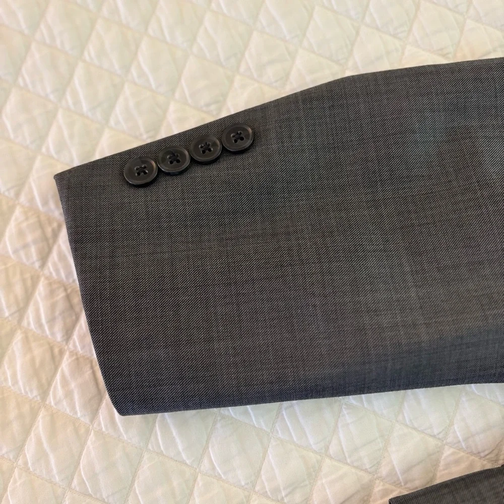 Peter Millar Gray Two Button Wool Blazer Sport‎ Coat Men’s Size 48R